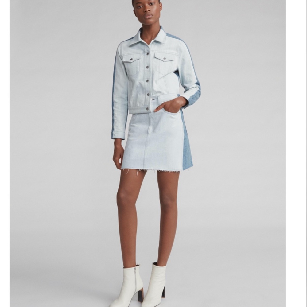 NWT rag&bone moss skirt in double blue color